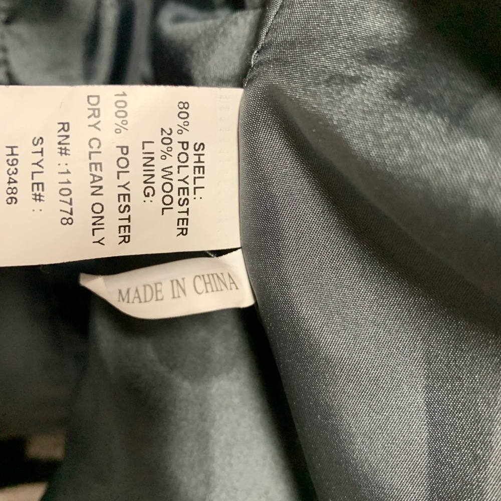 Anthropologie Hazel Gray Black Geometric Peplum Jacket Size L - Picture 3 of 6